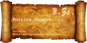 Mattiza Zsombor névjegykártya