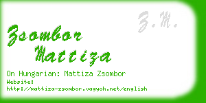 zsombor mattiza business card